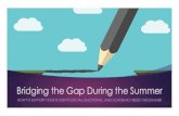 Bridging the Gap During the Summer · Academic Needs—Reading The Bridge: CommonLit Summer Reading Challenge ReadThoery.org (free, adjusts to their level) Summer Reading (available
