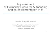 Improvement of the reliability score for autocoding …r-project.ro/conference2019/presentations/uRos2019_ytoko.pdfImprovement of Reliability Score for Autocoding and its Implementation
