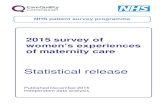 2015 survey of women’s experiences - Care Quality Commission · 2015 survey of women’s experiences of maternity care: Statistical release 7 Background to the maternity survey