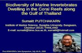 Biodiversity of Marine Invertebrates Dwelling in the Coral ... · et.al. reported the first biodiersity in the coral reefs in the Gulf of Thailand (Pattaya area), 55 species of scleractinian