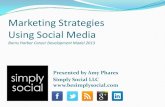 Marketing Strategies Using Social Media...Marketing Strategies Using Social Media Burns Harbor Career Development Model 2013 Presented by Amy Phares Simply Social LLC we will cover…