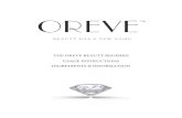 THE OREVE BEAUTY REGIMEN USAGE INSTRUCTIONS … · DIAMOND AND GOLD INFUSED ANTI-AGING SKINCARE Apply a small amount of Viper Peptide Age-Defying Cream directly onto targeted facial