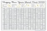New Year Word Find 2020 - d3eizkexujvlb4.cloudfront.net · Happy New Year Word Find 2020 Find and circle the words. The words are horizontal, vertical and diagonal. CALENDAR EVE DANCING