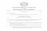 OF THE REPUBLIC OF NAMIBIA - About the Legal Database › cms_documents › 6218-09c59c9f91.pdf · 2018-02-26 · OF THE REPUBLIC OF NAMIBIA CONTENTS Page GOVERNMENT NOTICE ... (c)