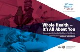 Whole Health – It’s All About You...2 Whole Health - It’s All About You: Partnering with You for Health and Well-Being A Report by the VHA Office of Patient Centered Care and