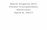 West Virginia-ACC Poster Competition Abstracts April 8, 2017 › wp-content › uploads › 2016 › 09 › WVAM_Abstracts17.pdfWest Virginia-ACC Poster Competition Abstract Authors: