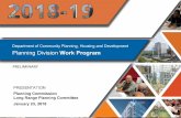 Planning Div Work Program 2018 Presentation EH.pptx [Read-Only] · 2018-01-23 · Presentation Overview Part 1: Planning Division Organization and Staffing Part 2: Summary of Major