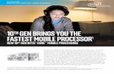 10 GEN BRINOU E GS YTH FASTEST MOLE PROCESSORBI · built into Intel® Extreme Tuning Utility (Intel® XTU) that leverages thermal and power delivery headroom to improve multi-threaded