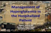 Management of Hyperglycemia in the Hospitalized Patient › MediaLibraries › URMCMedia › flrtc … · Management of Hyperglycemia in the Hospitalized Patient: Summary 1. Glucose