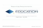 Reporting Requirements Document and Calendar · Oklahoma State Department of Education 2500 North Lincoln Boulevard, Oklahoma City, OK 73105-4599 Version Date: August 26, 2019 Reporting