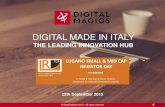 DIGITAL MADE IN ITALY · CROWDFUNDING PLATFORMS - 48 FABLABS - 46 Sources: The Startup Ecosystem & the Investments in Hi-tech Startups in Italy | Camere di Commercio d’Italia SEPTEMBER