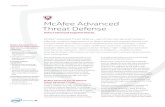 McAfee Advanced Threat Defense Data Sheet · Tight integration between McAfee Advanced Threat Defense and security devices—from the network edge through the endpoint—enables integrated
