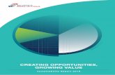 CREATING OPPORTUNITIES, GROWING VALUE · sustainability reporting within our Annual Report 2006. Each year, we have strived to improve the reporting of our sustainability practices.