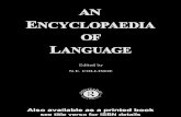 AN ENCYCLOPAEDIA OF LANGUAGE1.droppdf.com/files/pPi7a/encyclopedia-of-language.pdf · NOTES ON THE CONTRIBUTORS Jean Aitchison is Senior Lecturer in Linguistics at the London School