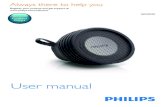User manual - download.p4c.philips.com · • Before pairing a device with this product, read its user manual for Bluetooth compatibility. Make sure that the connected Bluetooth device