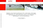 State of preparedness for climate change adaptation in ...vti.diva-portal.org/smash/get/diva2:1119151/FULLTEXT01.pdf · beslutsstöd, utvecklingsläget för arbetet med klimatanpassning,