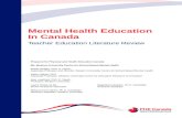 Mental Health Education In Canada...Mental Health Education In Canada Prepared for Physical and Health Education Canada By: Western University Centre for School-Based Mental Health