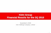 Kirin Group Presentation of Financial Results for …3Q consolidated revenue was +4.8% YoY. Normalized OP was -1.1% YoY but largely unchanged from the previous year excluding foreign