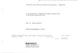 NASA Technical Memorandum 100499 LANGLEY VEDIT FOR … · NASA Technical Memorandum 100499 LANGLEY VEDIT FOR NOS/VE USAGE MANUAL M. A. HEANEY SEPTEMBER 1987 {NASil-T@-700499) LANGLEY