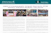 FIRST COMMUNITY TOILET FACILITY FOR SMALL INDIAN … · FIRST COMMUNITY TOILET FACILITY FOR SMALL INDIAN RURAL VILLAGE . New Zealand Tertiary College arrived in Ballia, a small rural