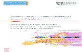 Seminar on the Community Method - Institut Jacques Delors › wp-content › uploads › 2018 › ... · Seminar on the Community method Notre Europe Notre Europe is an independent