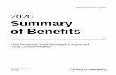 2020 Summary of Benefits - Kaiser Permanente...H0524_20SB003_M PBP 003 326711544 S003 January 1–December 31, 2020 . 2020 Summary of Benefits . Kaiser Permanente Senior Advantage