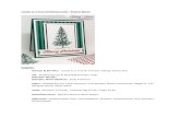 Project Sheet - Lovely As A Tree Christmas Card · 2018-12-12 · Directions: 1. Cut Shaded Spruce card stock 4 ¼” x 11”, score at 5 ½” on long side, fold in half. 2. Cut