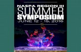 SYMPOSIUM - NASPA · Welcome to NASPAs R’ egion III Summer Symposium 2016 at Dollywoods ’ ... the first ever trans* advocacy collective of postsecondary educators and is a co-founder