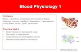 Blood Physiology 1 - uniba.sk › ... › Blood__1_1920__Practical_.pdf · 2019-09-27 · Blood –definition, composition and function Definition 1. Red, opaque liquid that circulates