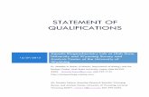 Statement of Qualifications - Oklahoma Nelson SOQ.pdf · Statement of Qualifications Summary of Qualifications I. Baker/USU-ABL . Michelle ker is a Professor and Associate Head of