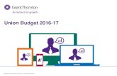 Union Budget 2016 -17 - Grant Thornton India€¦ · Union Budget 2016 -17. Contents 01. Key policy announcements. 02. Direct tax proposals: 03. ... • New Baggage Rules notified