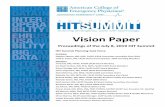 Vision Paper - ACEP...Breakout: Artificial (Augmented) Intelligence\Clinical Decision Support (Michael Gillam, MD) Increasingly ubiquitous, albeit often poor understood, Artificial