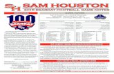 SAM HOUSTON - NeuLion · SAM HOUSTON 2015 BEARKAT FOOTBALL GAME NOTES This fall Sam Houston celebrates its 100th season of football. On Oct. 6, 1912, Sam Houston Teachers Col-lege