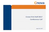 Cnova First Half 2017 Conference Call · 2018-11-13 · 5 Strategic Realignment Plan Maintaining traffic growth is Priority #1 Traffic evolution Cdiscount outpaced competition in