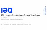 IEA Perspective on Clean Energy Transitions · Global energy efficiency improvements are slowing down In 2018 the global economy produced 1.2% more value for every unit of energy