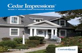 Single 7 Straight Edge Perfection Shingles › resources › SPG_Cedar... · In addition to being beautiful, the Cedar Impressions Single 7" Perfection Shingles panel is engineered