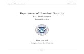 Department of Homeland Security · Department of Homeland Security U.S. Secret Service USSS - 6 Mission 1: Prevent Terrorism and Enhance Security Resources Requested USSS resources
