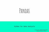 Pandas - cujammu.ac.in _Python_for_Data… · Pandas - terminology Matplotlib is a python 2D plotting library which produces publication quality figures in a variety of hardcopy formats