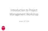 Introduction to Project Management Workshopto+Project... · Introductions & Expectations Learning Outcomes •LO1: Identify the difference between a project and a program •LO2: