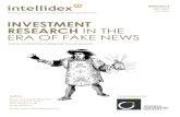 INVESTMENT RESEARCH IN THE ERA OF FAKE NEWS · 2018-07-12 · RESEARCH REPORT July 2018 INVESTMENT RESEARCH IN THE ERA OF FAKE NEWS A study of activist short selling and Viceroy Research