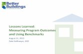 Lessons Learned: Measuring Program Outcomes and Using … · 2014-01-07 · feedback about Measuring Program Outcomes and Using Benchmarks. •BBRN to draft Guide for Optional Residential