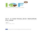 D1.3 DETAILED WORK PLAN - IoF2020 · 2019-12-16 · D1.3 DETAILED WORK PLAN 6 / 20 end-users. Finally, large-scale demonstrations will complete and qualify technologies. The products
