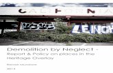 20130805 Demolition by Neglect - National Trust › wp-content › ... · Demolition by Neglect – The Case of Victoria: Demolition by Neglect at its most basic and general level