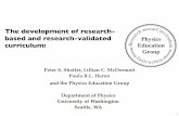 The development of research- based and research-validated … · 2008-07-10 · The development of research-based and research-validated curriculum: Peter S. Shaffer, Lillian C. McDermott