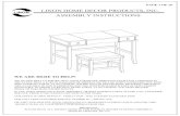 LINON HOME DECOR PRODUCTS, INC. LINON ASSEMBLY ... · assembly instructions jackson vanity set 58037crm-01-kd-u page 1 of 10 linon home decor products, inc. linon we are here to help!