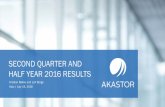 SECOND QUARTER AND HALF YEAR 2016 RESULTS Q2 & 1H Results 2016 · Full Year . NOK million : 2016 2015 (restated) 2016 2015 (restated) 2015 (restated) Operating revenues and other