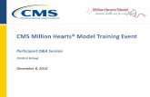 CMS Million Hearts® Model Training Eventmhmodel-controlgroup-documentlibrary.cms.gov/Files...Today December 8th Live webinar Live participant Q&A Session 3 Today’s Agenda Session
