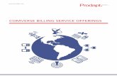 comverse billing service offerings final - Prodapt · Prodapt works with communications service providers (CSPs), ISVs, and NEM customers to help maximize value and reduce cost from