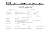MARCH 24, 2003 AN 2002-2003 **SPECIAL NOTICES** › resources › academicaffairs › academic_… · Academic Notes 2 March 24, 2003 SPECIAL NOTICES: continued FACULTY ATTENDANCE