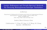 Lattice Boltzmann and Pseudo-Spectral Methods for Decaying ... › ~f... · Lattice Boltzmann and Pseudo-Spectral Methods for Decaying Homogeneous Isotropic Turbulence Li-Shi Luo